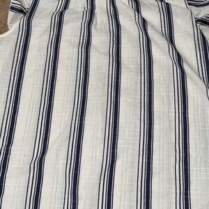 Striped Navy and White Dress Shirt